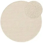 benuta Pure Wollteppich, Wei&szlig;, Textil, Beton Optik, Rund, 250x250 cm, Care & Fair,