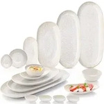 S&auml;nger Servierplatten, Creme, Stein, 11-teilig, Rund, 36x2x36 cm, Essen &...