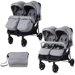 Lorelli Geschwisterkinderwagen, Hellgrau, Metall, 88x105x76 cm, unisex, Baby on Tour,