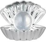 Led-Tischleuchte Shelly, Chrom, Transparent, Kunststoff, 12.5x15x17.5 cm, Lampen &