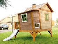 XXXLutz SPIELHAUS Braun, Gr&uuml;n, Wei&szlig; 123x12.8x152 cm