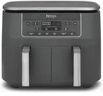 Heissluftfritteuse Ninja, Dunkelgrau, Keramik, 7,6 L, Programm w&auml;hlbar,