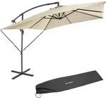 tectake Sonnenschirm, Beige, Kunststoff, Quadratisch, 250x300 cm, Sonnen- &