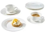 Ritzenhoff Breker Kaffeeservice Sofia, Wei&szlig;, Keramik, 18-teilig, 220 ml,220 ml,