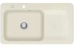 Systemceram Sp&uuml;le Juna 90, Creme, Keramik, 90x20x51 cm, K&uuml;chen, K&uuml;chenausstattung,