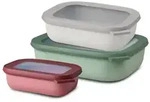 Mepal Vorratsdosenset Cirqula, Mehrfarbig, Kunststoff, 3-teilig, 2 L, 20x7x25 cm,