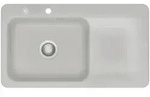 Systemceram Sp&uuml;le Juna 90, Grau, Keramik, 90x20x51 cm, K&uuml;chen, K&uuml;chenausstattung,