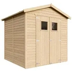 Timbela Holz, Beige, Holz, 233x234x199 cm, Aufbewahrung & Schutzh&uuml;llen,