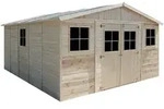 Timbela Gartenschuppen, Beige, Holz, 418x252x493 cm, Aufbewahrung &...