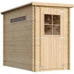 Timbela Holz-Gartenhaus, Beige, Holz, 144x204x239 cm, Aufbewahrung &...