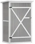 Outsunny Gartenhaus, Grau, Holz, 56x115x75 cm, Aufbewahrung & Schutzh&uuml;llen,