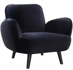 Atlantic home collection Armlehnensessel, Schwarz, Textil, 1-Sitzer, 88x84x86 cm,
