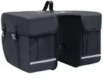 vidaXL Doppel-Fahrradtasche, Schwarz, Textil, 17x30x34 cm, Freizeit, Sport & Fitness,
