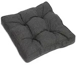Beautissu Loungekissen, Graphit, Textil, 50x10x50 cm, Outdoor-Kissen,
