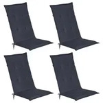 Beautissu Hochlehnerauflage, Dunkelblau, Textil, 4-Sitzer, F&uuml;llung:...