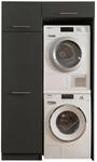 Hauswirtschaftsraum Laundreezy, Anthrazit, Holzwerkstoff, 117.5x200x67.5 cm,