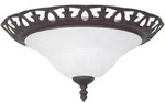 Deckenleuchte, Braun, Glas, Rund, 38x14x38 cm, Lampen & Leuchten, Innenbeleuchtung,