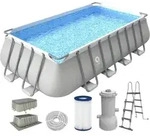 Avenli Pool, Grau, Metall, Uni, Rechteckig, 305x122x549 cm, Freizeit, Pools und