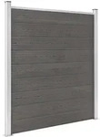 vidaXL Gartenzaun,, Grau, Holz, 180x186 cm, Sonnen- & Sichtschutz, Sichtschutz Garten