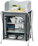 [en.casa] Campingschrank, Grau, Textil, Metall, 70x109.5x52 cm, Gartenm&ouml;bel,