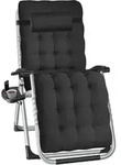 tectake Sonnenliege, Schwarz, Kunststoff, 84x103x113 cm, Gartenm&ouml;bel, Gartenliegen