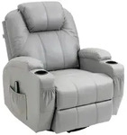 Homcom Massagesessel, Grau, Metall, 1-Sitzer, F&uuml;llung: Schaumstoff, 99x106x89 cm,