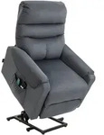 Homcom Fernsehsessel, Dunkelgrau, Textil, 1-Sitzer, F&uuml;llung: Schaumstoff, 93x110x83