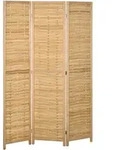 Homcom Paravent,, Natur, Naturmaterialien, 1.8x170x120 cm, Wohnzimmer, Raumteiler &