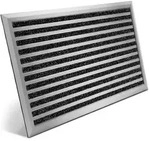 BoMoe Alu-Fussmatte, Silber, Metall, 100x70 cm, Teppiche & B&ouml;den, Fu&szlig; &