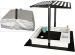 Wondermake Sandkasten, Wei&szlig;, Holz, 113x113x113 cm, Outdoor Spielzeug,...