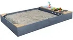 Sandkasten, Grau, Braun, Holz, Hemlocktanne, 115x21.8x180 cm, FSC 100%, CE, EN 71,