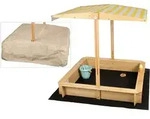 needs&wants Sandkasten, Gelb, Holz, 113x113x113 cm, Outdoor Spielzeug,...