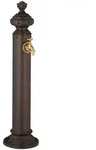 Relaxdays Standbrunnen, Braun, Metall, 20.5x87x24 cm, Gartenzubeh&ouml;r, Gartendeko