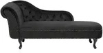 Beliani Chaiselongue, Schwarz, Textil, 170x79x61 cm, Wohnzimmer, Sessel,...