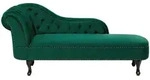 Beliani Chaiselongue, Schwarz, Gr&uuml;n, Textil, 170x79x61 cm, Wohnzimmer, Sessel,