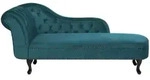 Beliani Chaiselongue, Schwarz, Hellgr&uuml;n, Textil, 170x79x61 cm, Wohnzimmer, Sessel,