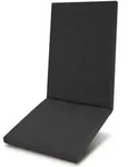 Beautissu Hochlehnerauflage, Anthrazit, Textil, Rechteckig, 48x5x122 cm,