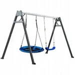 Potenza Kinderschaukel, Blau, Metall, 250x173 cm, Outdoor Spielzeug