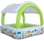 SunClub Planschbecken, Gr&uuml;n, Kunststoff, Quadratisch, 143x123x143 cm, kinder,
