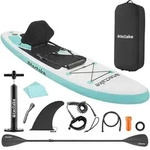 tectake Stand-Up-Paddle-Board, Wei&szlig;, Kunststoff, 77x0.23x288 cm, CE, Freizeit, Pools