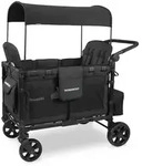 Wonderfold Bollerwagen W4 Elite Quad Stroller Wagon, Schwarz, Metall, Textil,