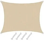 Amanka Uv-Sonnensegel, Beige, Kunststoff, Rechteckig, 150x200 cm, Sonnenschutz &