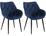 CLP Armlehnenstuhl, Dunkelblau, Metall, 58x83x62 cm, Esszimmer, St&uuml;hle,