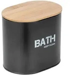 Wenko BOX Gara, Schwarz, Holz, Metall, Bambus, 15x14x11 cm, Ordnen & Aufbewahren,