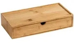 Wenko Organizer, Braun, Holz, Bambus, massiv, 28x6x14 cm, Ordnen & Aufbewahren,