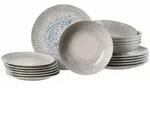 Ritzenhoff Breker Teller-Set, Grau, Keramik, 18-teilig, 2x2x2 cm, Essen & Trinken,