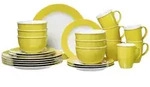 Ritzenhoff Breker Kombiservice, Gelb, Keramik, 24-teilig, 2x2x2 cm, Essen & Trinken,