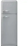 Smeg K&uuml;hl-Gefrier-Kombination 50'S Style, Silber, Metall, 1 Schublade(n),3