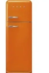 Smeg K&uuml;hl-Gefrier-Kombination 50'S Style, Orange, Metall, 1 Schublade(n),3