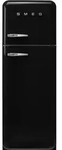 Smeg K&uuml;hl-Gefrier-Kombination 50'S Style, Schwarz, Metall, 1 Schublade(n),3